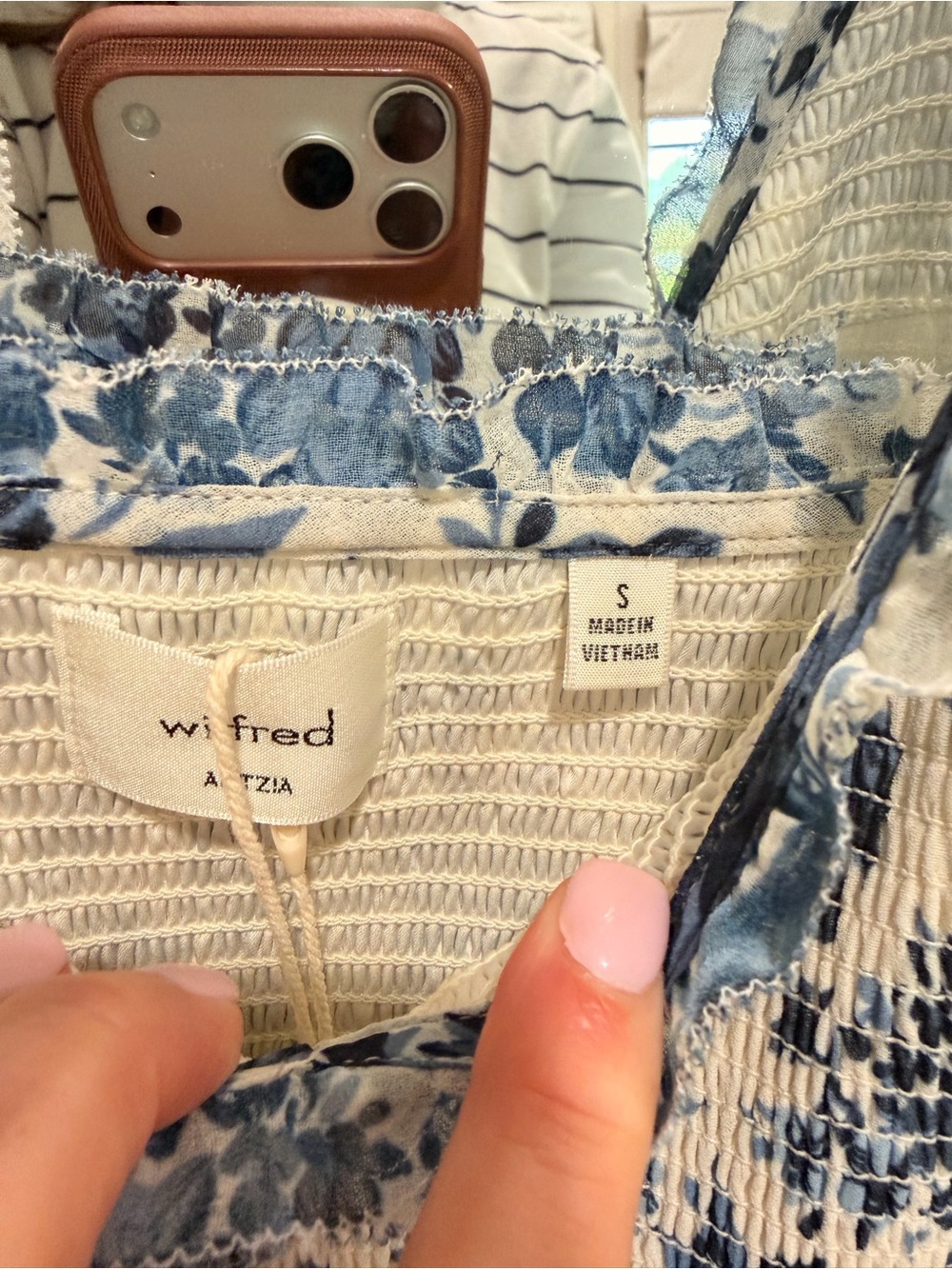 Aritzia Blue & White Floral Maxi Dress - Picture 2 of 4